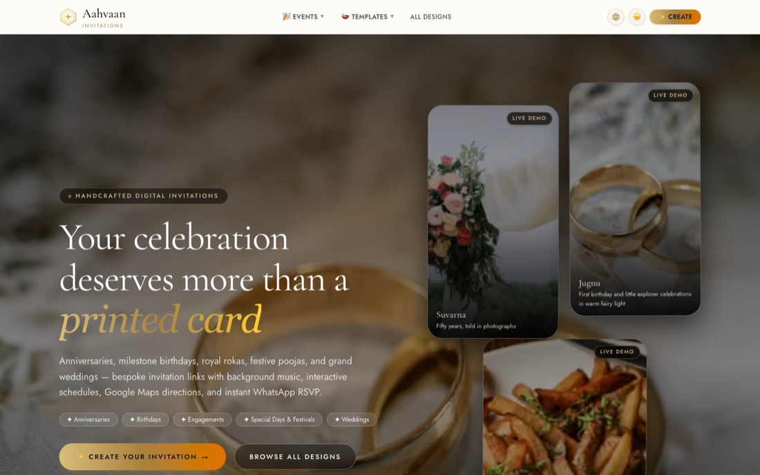 Aahvaan home page